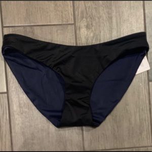 Athleta Black and Navy reversible swim bottoms